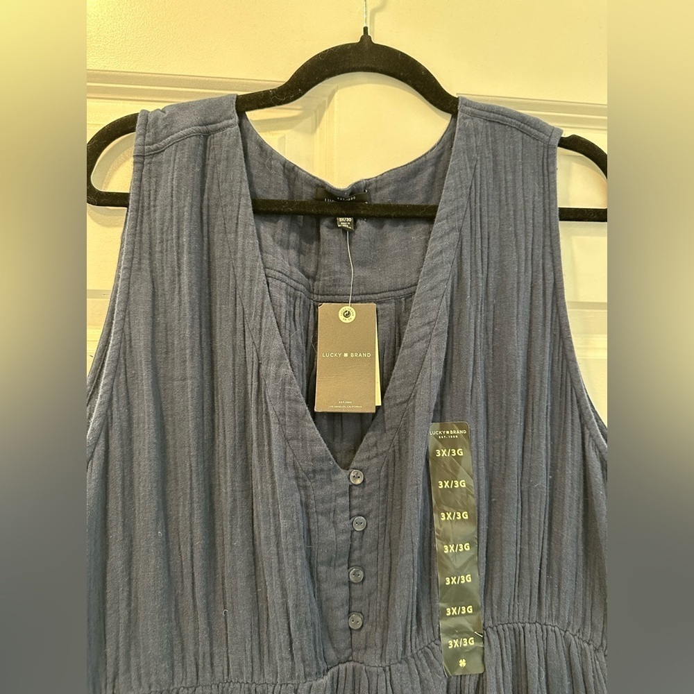 Lucky Brand Cotton Gauze Dress NWT - Picture 4 of 4